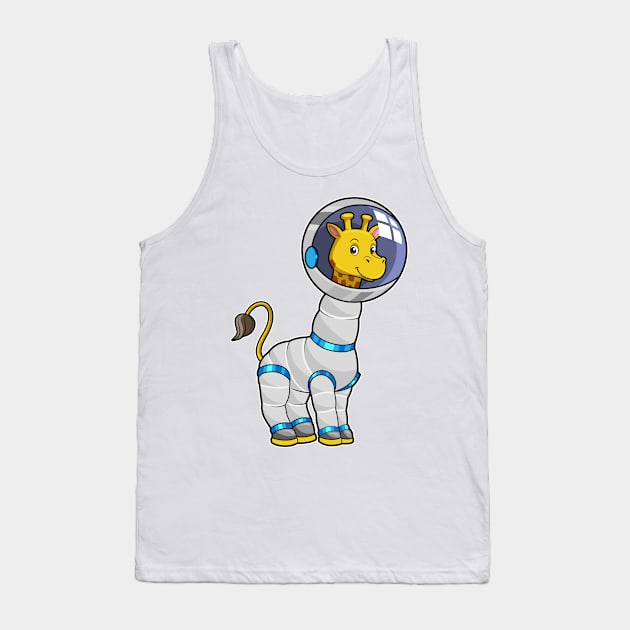 Giraffe as Astronaut in Glass sphere Tank Top by Markus Schnabel